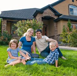 family in new house