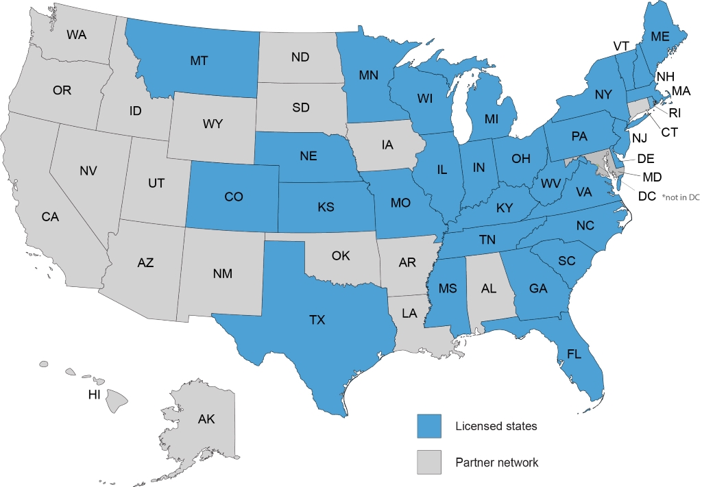 First Title Company – Title First Agency National Coverage Map