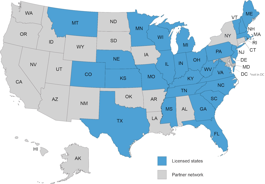 First Title Company – Title First Agency National Coverage Map